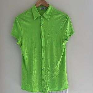 Versace Lime Green Short sleeved shirt